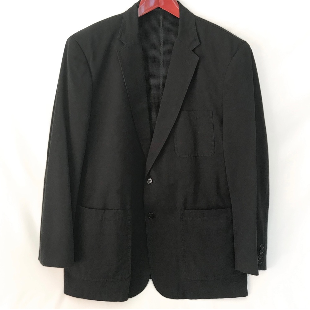 Calvin Klein Black Cotton Men’s Sport Coat 48L